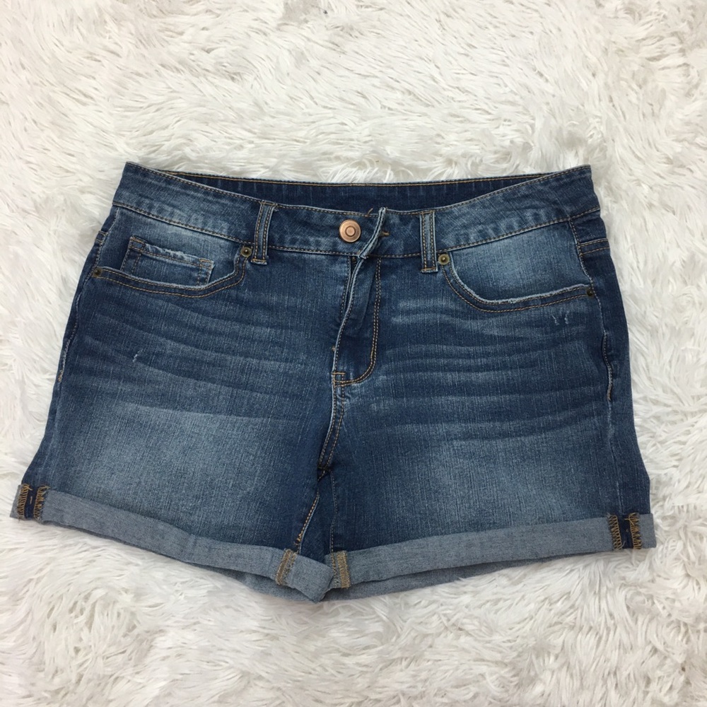 Time and Tru Dark Blue Denim Jean Shorts
